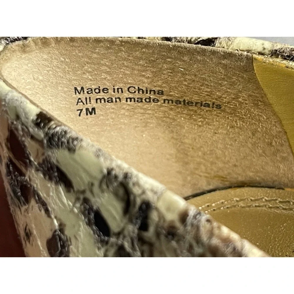 Bakers Womens Melina Platform High Heel Pumps‎ Tan Reptile Snakeskin Size 7